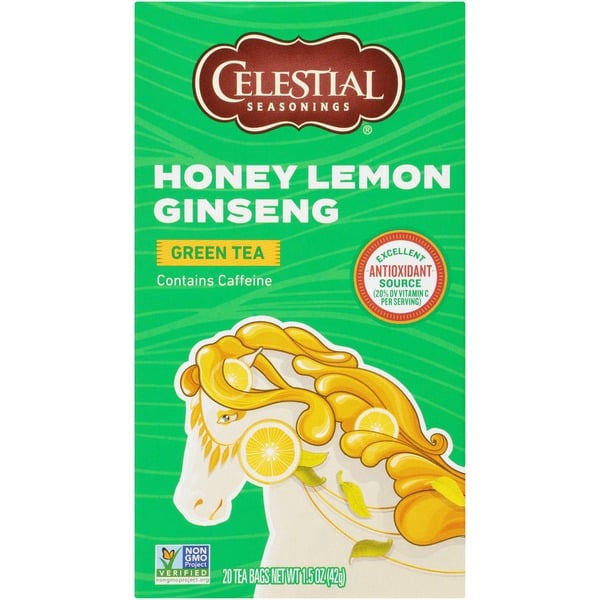 Tea Celestial Seasonings Honey Lemon Ginseng Green Tea with White Tea hero