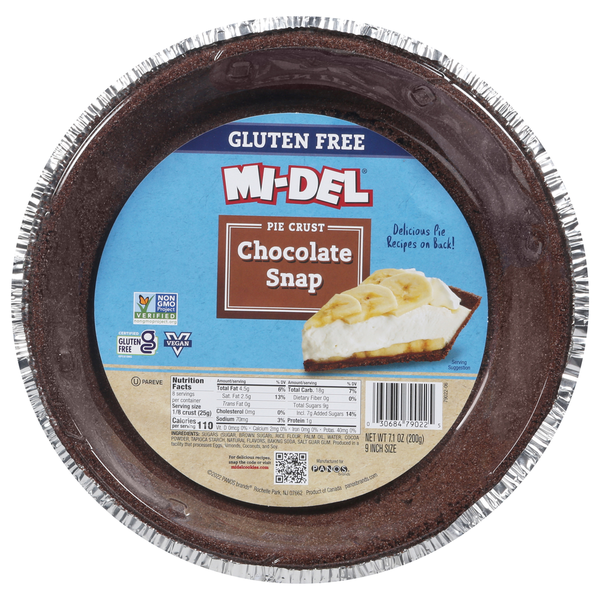 Cookies & Cakes Mi-Del Pie Crust, Chocolate Snap, Gluten Free hero