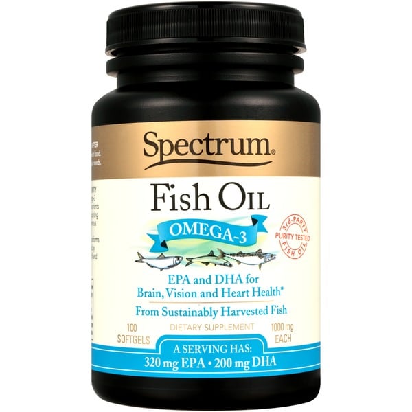 Vitamins & Supplements Spectrum Fish Oil Omega-3 Dietary Supplement Softgels hero