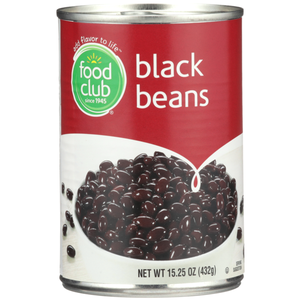 Canned Meals & Beans Food Club Black Beans hero