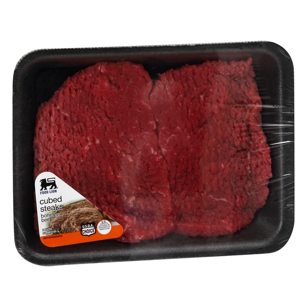 Fresh Beef, Lamb, Veal Food Lion Cubed Steaks Boneless Beef hero