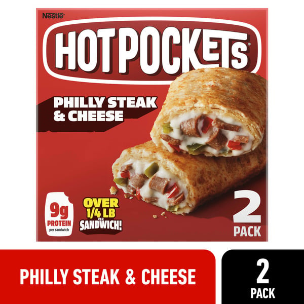 Appetizers & Sides Hot Pockets Philly Steak And Cheese Frozen Sandwiches hero