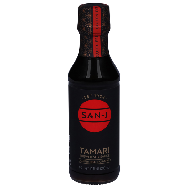 Asian Foods San-J Brewed Soy Sauce, Tamari hero