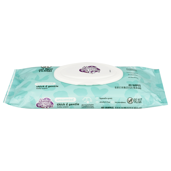 Diapers & Wipes Always My Baby Thick & Gentle Baby Wipes Unscented hero