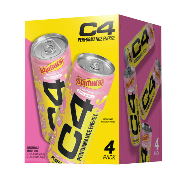 C4 Energy Carbonated, Strawberry Starburst hero