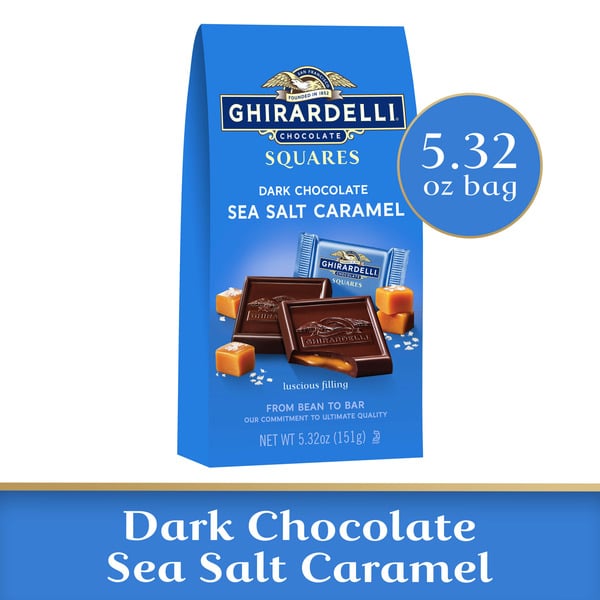 Candy & Chocolate Ghirardelli Dark Chocolate Sea Salt Caramel Squares hero