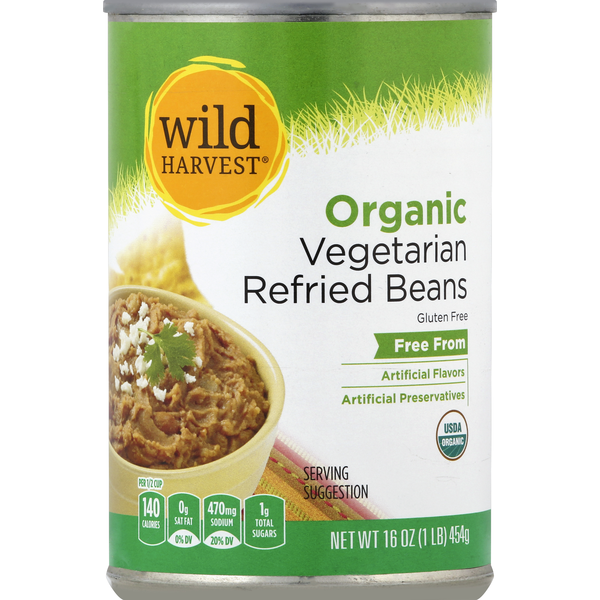 Canned Meals & Beans Wild Harvest Refried Beans, Organic, Vegetarian hero