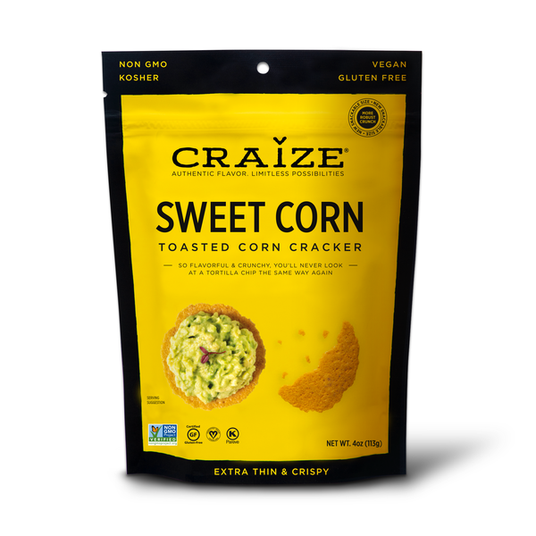 Crackers Craize Snacks Sweet Corn Toasted Crisps hero