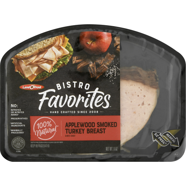 Packaged Meat Land O’Frost Bistro Favorites Applewood Smoked Turkey Breast hero