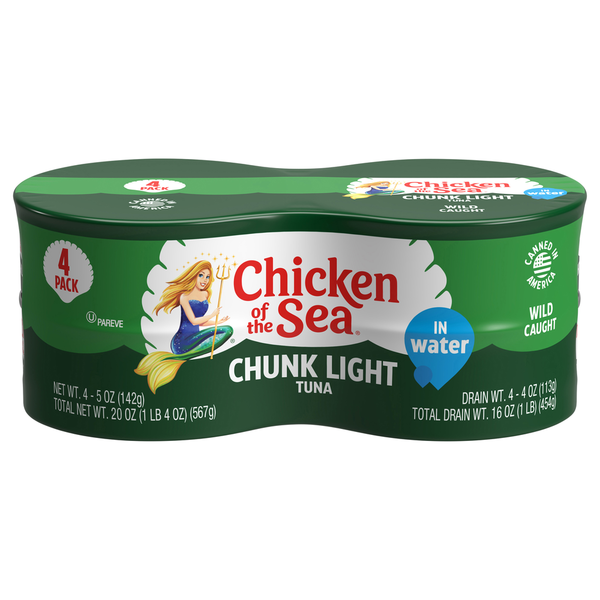 Canned Meat & Seafood Chicken of the Sea Tuna, Chunk Light, 4 Pack hero