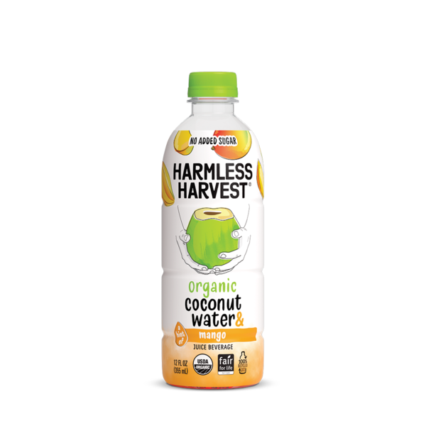 Juice & Nectars Harmless Harvest Hint of Mango, Organic Coconut Water hero