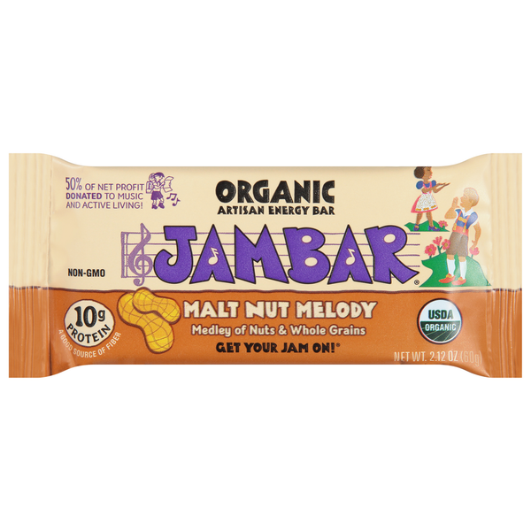 Energy & Granola Bars Jambar Energy Bar, Artisan, Organic, Malt Nut Melody hero