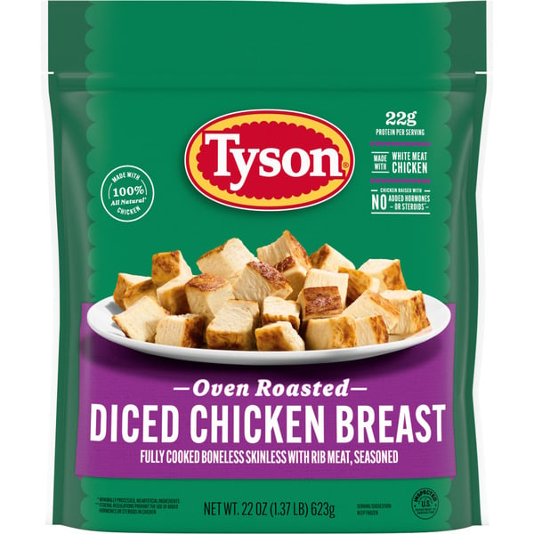 Frozen Meat & Seafood Tyson Frozen Oven Roasted Diced Chicken Breast hero