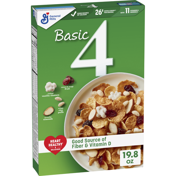 Cereal & Granola General Mills Basic 4 Heart Healthy with Fiber and Whole Grain Fruit and Nut Cereal hero