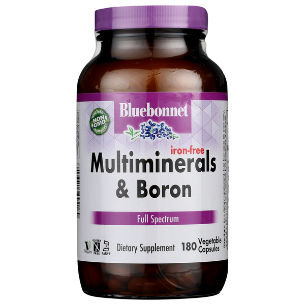 Vitamins & Minerals Bluebonnet Iron-Free Multiminerals & Boron hero