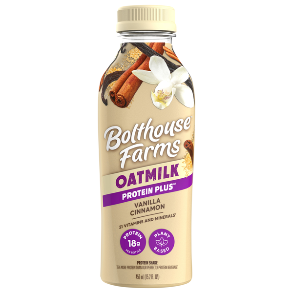 Refrigerated Bolthouse Farms Oatmilk Protein Plus Vanilla Cinnamon hero