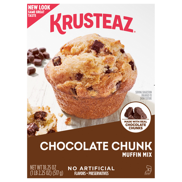 Baking Supplies & Decor Krusteaz Chocolate Chunk Muffin Mix hero