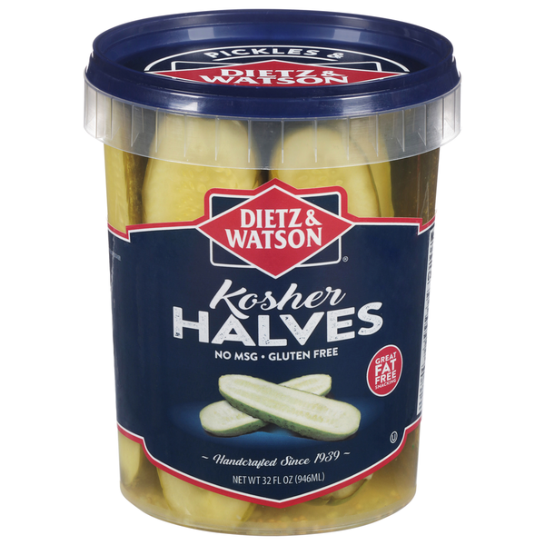 Pickled Goods & Olives Dietz & Watson Pickles, Halves, Kosher hero