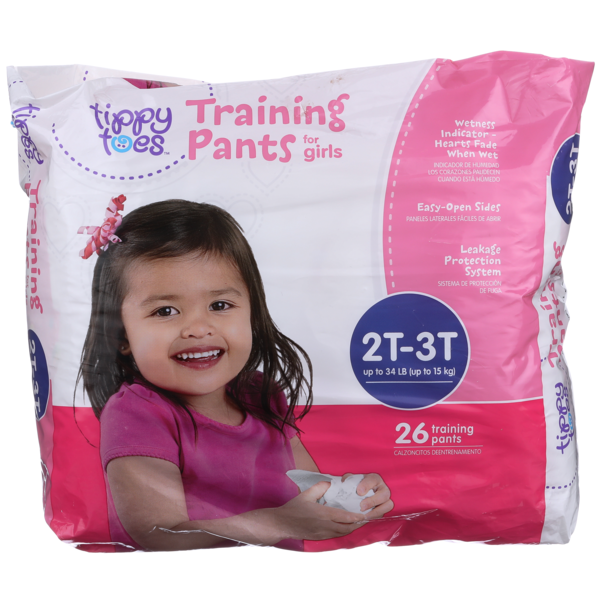 Diapers & Wipes Tippy Toes Training Pants For Girls, 2T-3T Up To 34 Lb hero