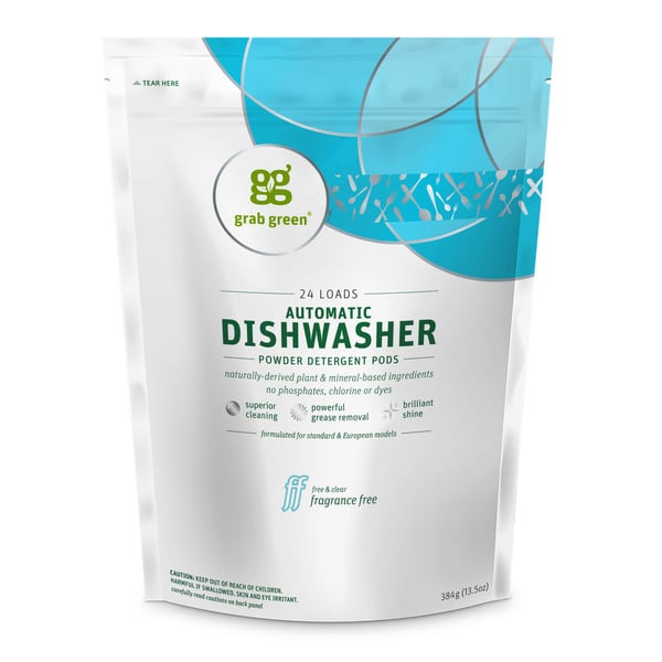 Dish Detergents Grab Green Dishwashing Detergent Pods, Fragrance Free, Eco-Friendly hero