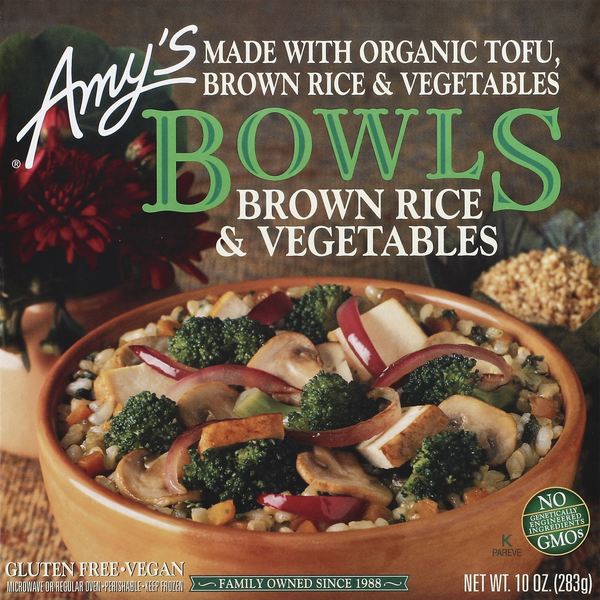 Frozen Meals Amy's Kitchen Brown Rice & Vegetables hero