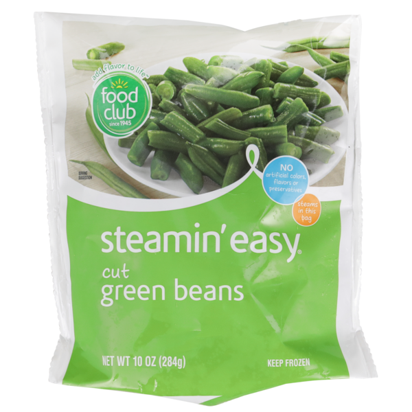 Frozen Vegan & Vegetarian Food Club Steamin' Easy, Cut Green Beans hero