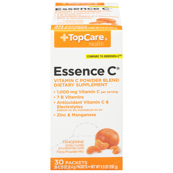 Vitamins & Supplements TopCare Fizzy Powder Mix, Essence C, 1000 mg, Packets, Tangerine hero