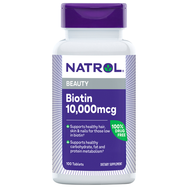 Vitamins & Supplements Natrol Beauty, Biotin, 10000 mcg, Tablets hero