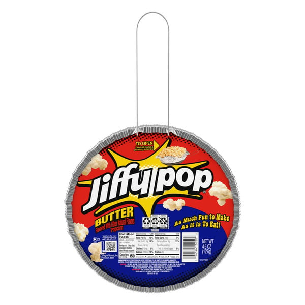 Popcorn & Jerky Jiffy Pop Butter Flavored Popcorn Stovetop Popping Pan hero