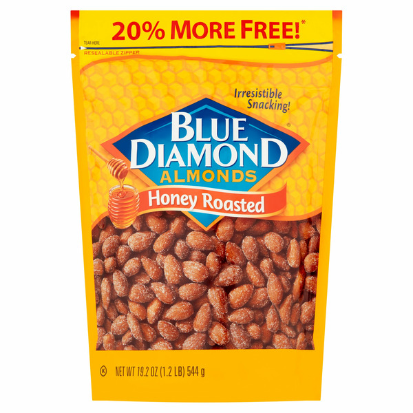 Nuts, Seeds & Dried Fruit Blue Diamond Honey Roasted Almonds hero