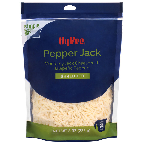 Packaged Cheese Hy-Vee Shredded Cheese, Pepper Jack hero