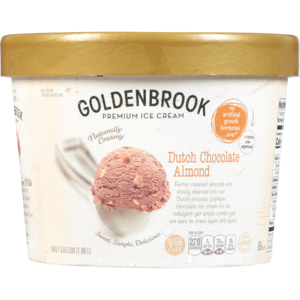 Ice Cream & Ice Goldenbrook Ice Cream, Premium, Dutch Chocolate Almond hero