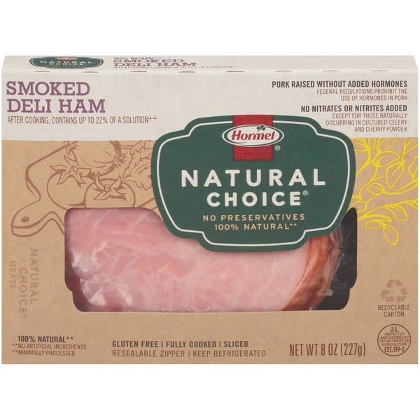 Lunch Meat Natural Choice Smoked Deli Ham hero