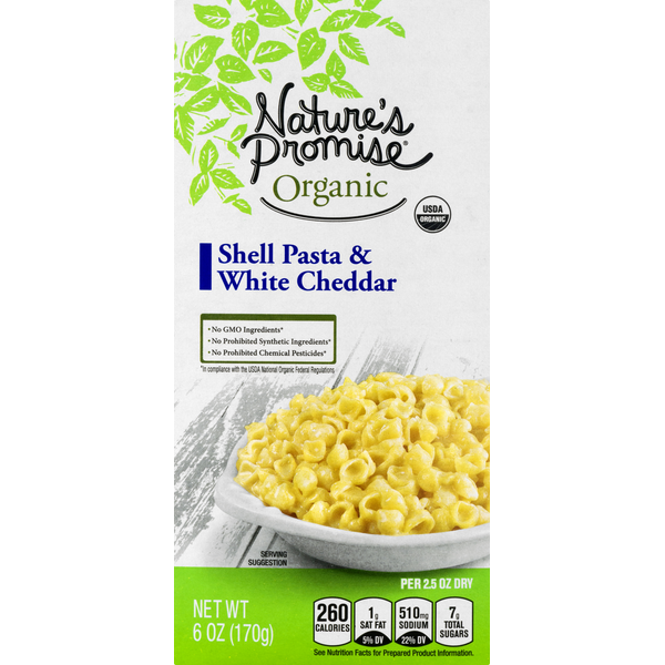 Instant Foods Nature's Promise Organic Shells & White Cheddar hero