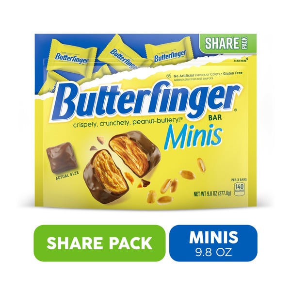 Candy & Chocolate Butterfinger Chocolatey, Peanut-Buttery, Individually Wrapped Minis Candy Bars hero