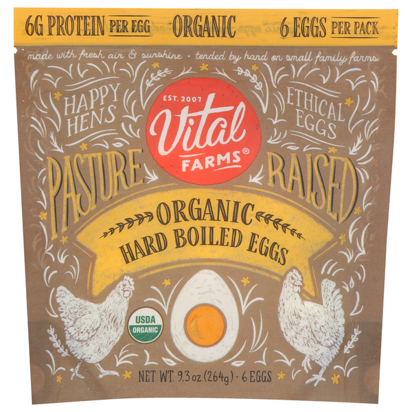 Eggs Vital Farms Pasture-Raised Organic Hard Boiled Eggs hero