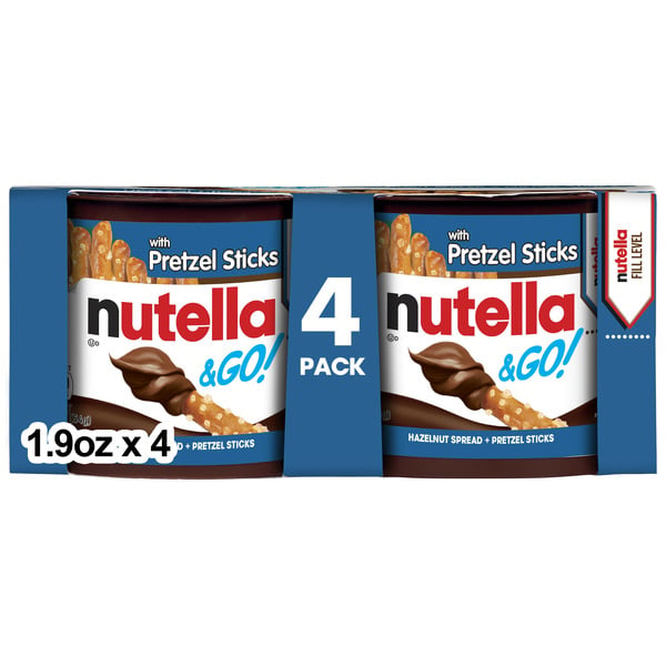 Spreads Nutella & Go Hazelnut and Cocoa Spread with Pretzel Sticks, Snack Cups hero