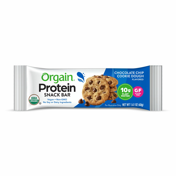 Energy & Granola Bars Orgain Organic Plant Based Protein Snack Bar - Chocolate Chip Cookie Dough hero