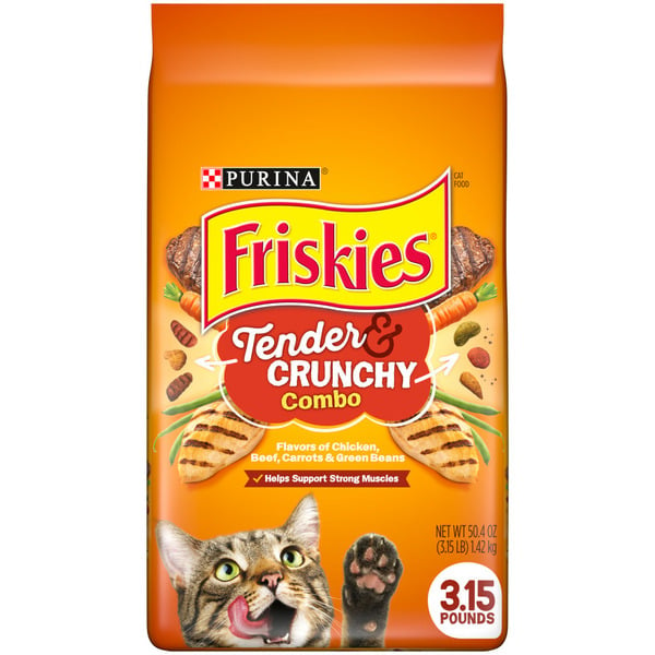 Cat Food & Care Purina Friskies Dry Cat Food, Tender & Crunchy Combo hero