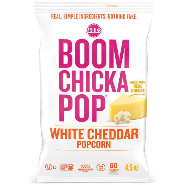 Popcorn & Jerky Angie's BOOMCHICKAPOP White Cheddar Popcorn hero