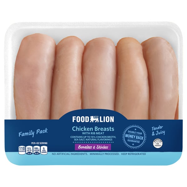 Fresh Chicken & Turkey Food Lion Chicken Boneless Breast Value Pack hero