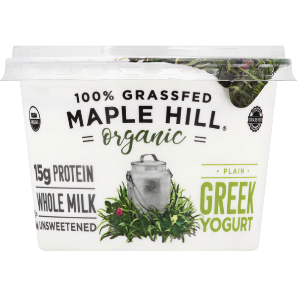 Refrigerated Maple Hill Yogurt, Organic, Greek, Plain hero