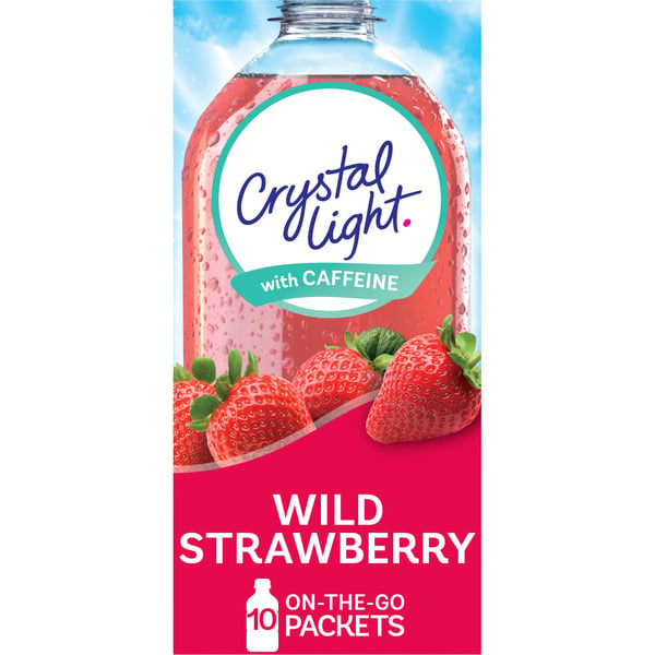 Cocoa & Drink Mixes Crystal Light Wild Strawberry Artificially Flavored Powdered Drink Mix with Caffeine hero