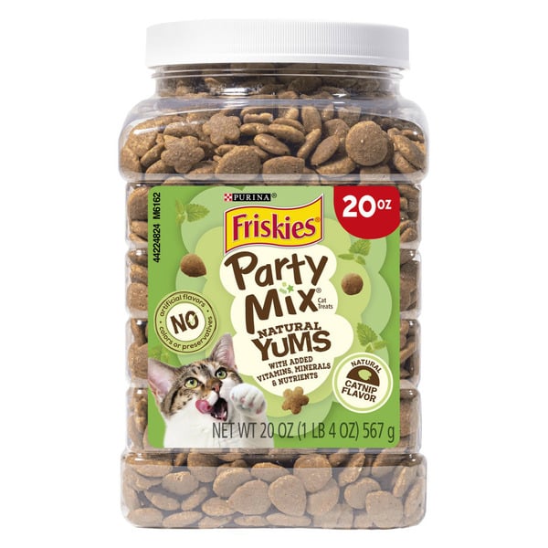 Cat Food & Care Purina Friskies Made in USA Facilities, Natural Cat Treats, Party Mix Natural Yums Catnip Flavor hero