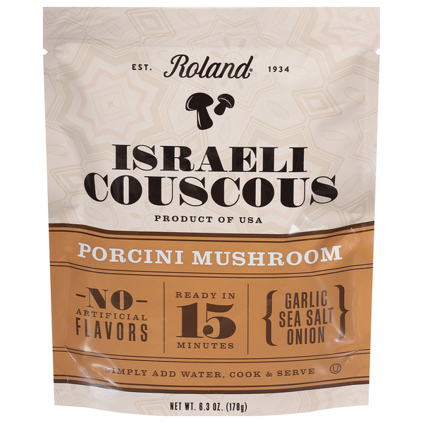 Grains, Rice & Dried Goods Roland Foods Israeli Couscous Porcini Mushroom hero