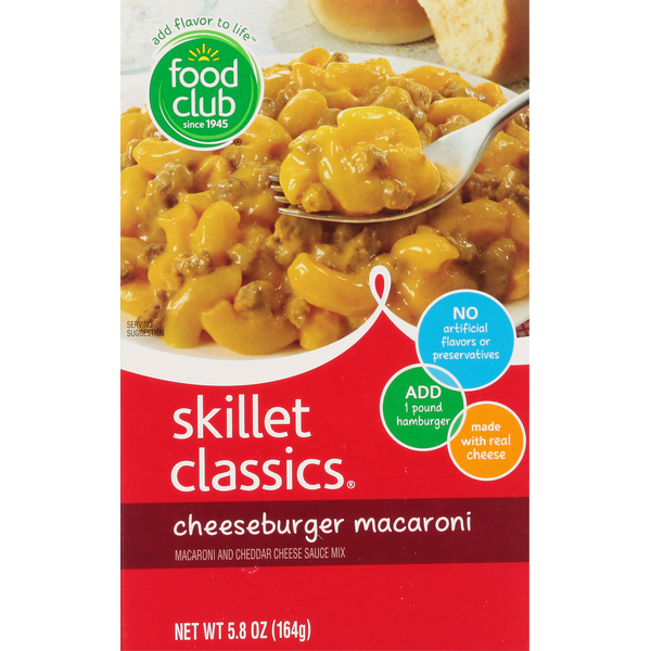 Instant Foods Food Club Skillet Classics, Cheeseburger Macaroni hero