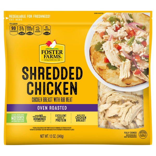 Prepared Meals Foster Farms Oven Roasted Shredded Chicken Breast hero