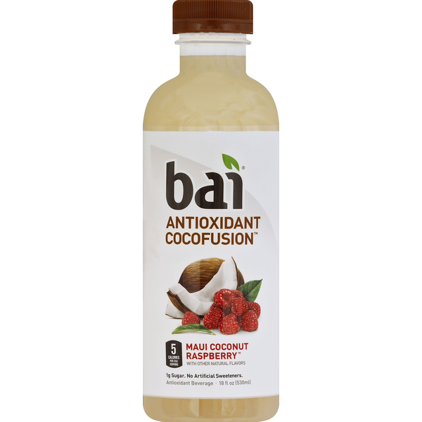 Refrigerated Bai Antioxidant Cocofusion Beverage Maui Coconut Raspberry hero