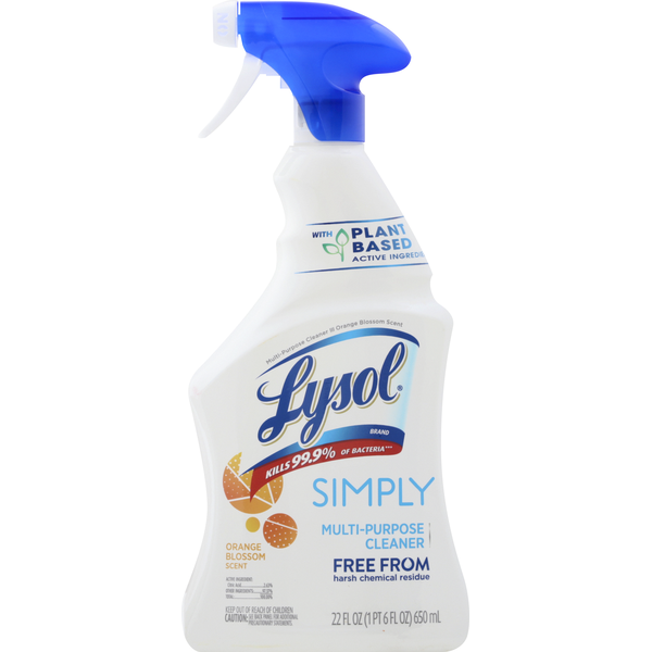 Cleaning Products Lysol Multi-Purpose Cleaner, Simply, Orange Blossom Scent hero