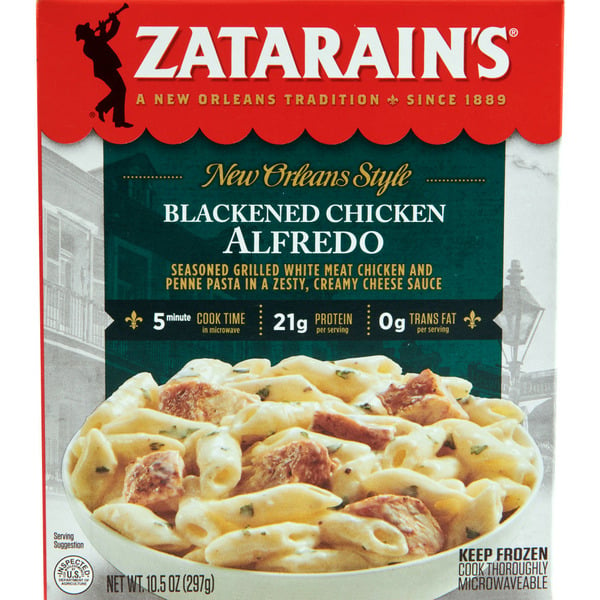 Frozen Meals Zatarain's Blackened Chicken Alfredo Frozen Dinner hero